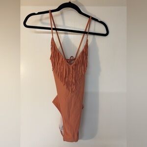 NWT Decree Fringe One Piece Swimsuit